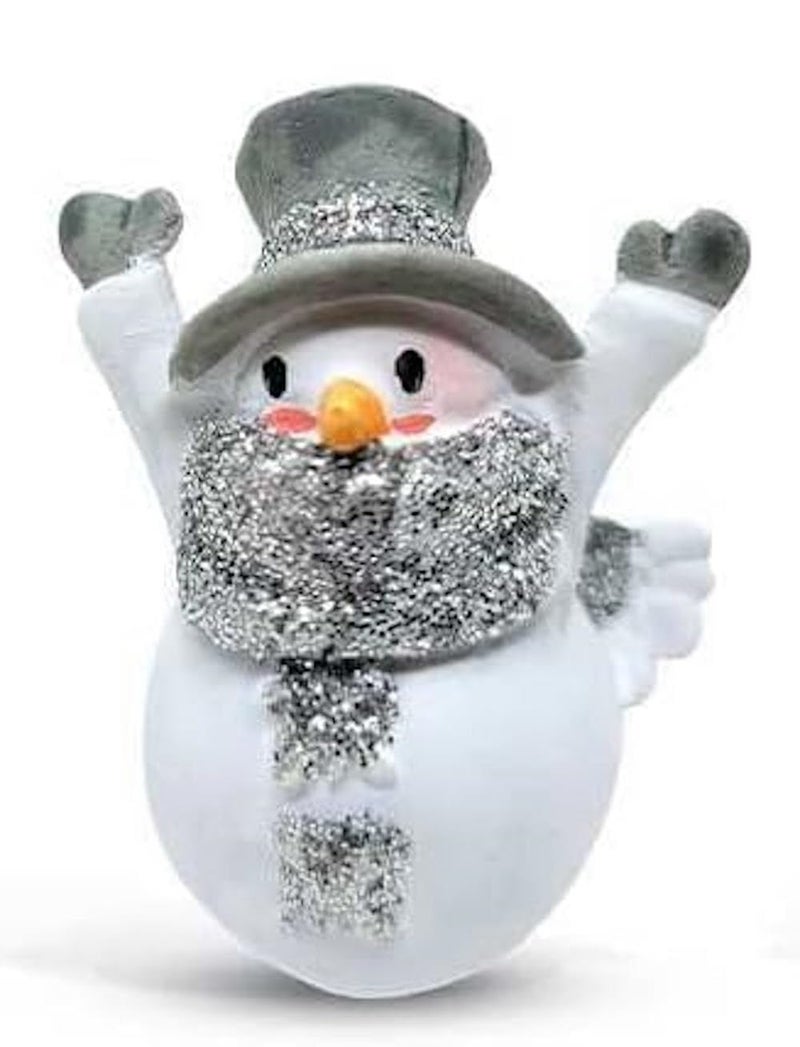 Ganz 1.5" Miniature Glittered Snowman Figurines - Set of 4 Assorted Styles - Image 5